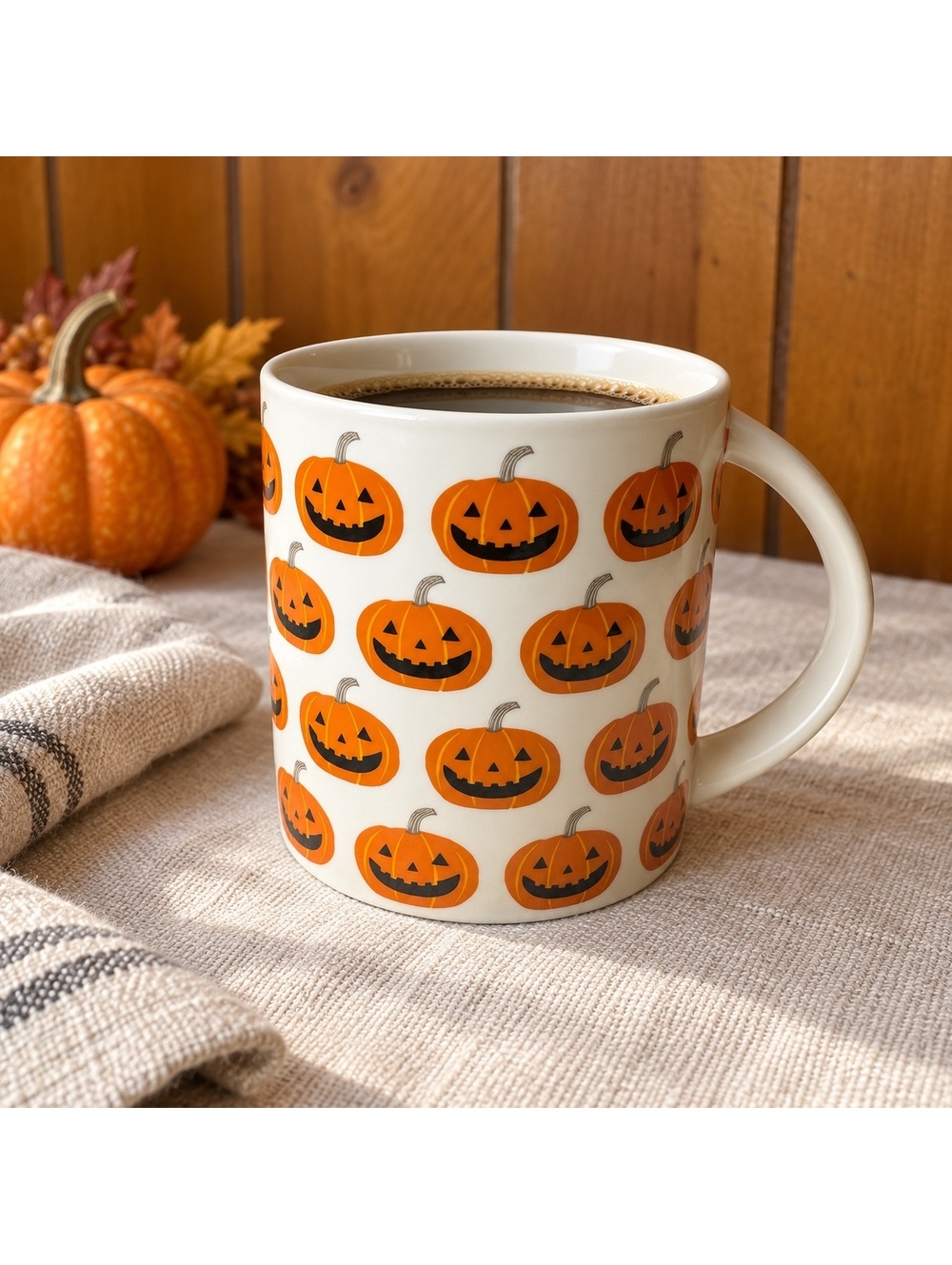 Halloween Pumpkin Mug Hyde And Eek Boutique Jack O Lantern Stoneware Coffee Cup